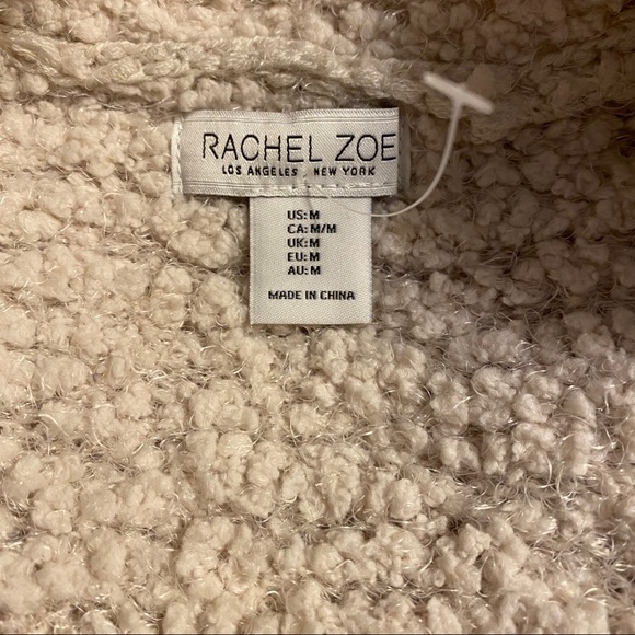 New Rachel Zoe Teddy Soft Fuzzy Open Cardigan L - Picture 7 of 7